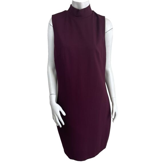 White House Black Market Dresses & Skirts - WHBM AURA Collection Sleeveless Sculpting Sheath Dress 14 Burgundy Career Office